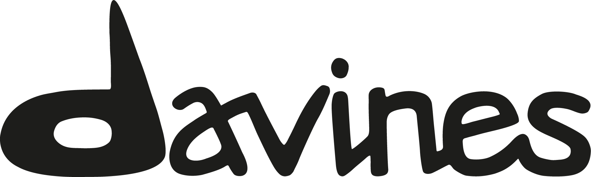 Davines logotyp i svart text mot en transparent bakgrund, som används för miljövänliga hårvårdsprodukter.